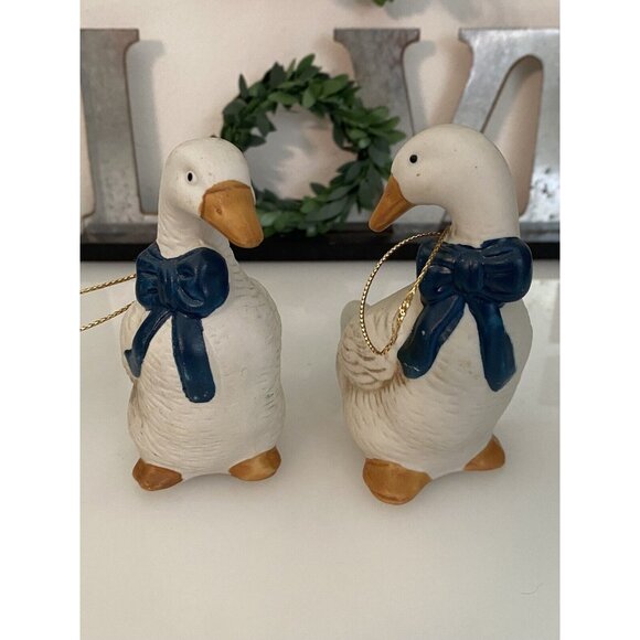 Vintage Lot of 2 Ceramic Duck Hanging Decorative Figurines Made in Taiwan R.O.C. - Picture 4 of 16
